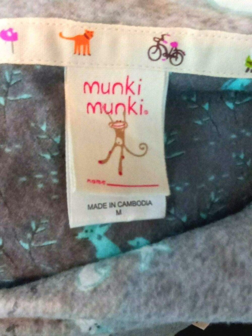 Munki Munki Pajama Shirt Top Polar Bear Medium Fleece Warm Sleepwear - Picture 6 of 8